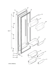 03 - Fresh Food Door parts for Ge Refrigerator GWU23LGTBFSS from AppliancePartsPros.com
