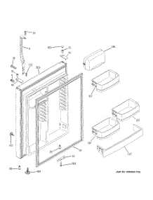 02 - Fresh Food Door parts for Ge Refrigerator GTS22WSTCRSS from AppliancePartsPros.com