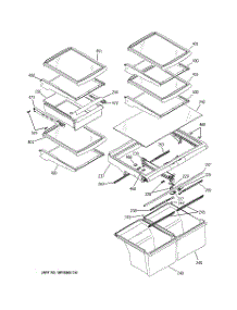 06 - Fresh Food Shelves parts for Ge Refrigerator GTS22WCPDRWW from AppliancePartsPros.com