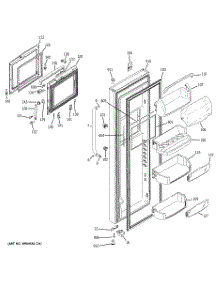 02 - Fresh Food Door parts for Ge Refrigerator DSS26DHWCSS from AppliancePartsPros.com
