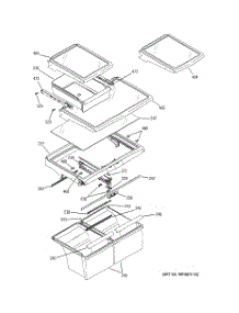 06 - Fresh Food Shelves parts for Ge Refrigerator GTL22JBPDRBS from AppliancePartsPros.com