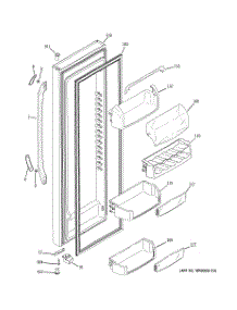 02 - Fresh Food Door parts for Ge Refrigerator GSF25KGWCWW from AppliancePartsPros.com