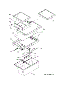 06 - Fresh Food Shelves parts for Ge Refrigerator GTS22JCPDRWW from AppliancePartsPros.com