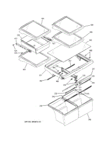 06 - Fresh Food Shelves parts for Ge Refrigerator GTS22KHPDRBB from AppliancePartsPros.com