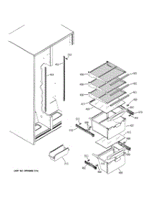 06 - Fresh Food Shelves parts for Ge Refrigerator GSS20DBTBCC from AppliancePartsPros.com