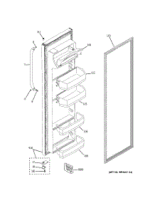 02 - Fresh Food Door parts for Ge Refrigerator GSH25JSTBSS from AppliancePartsPros.com