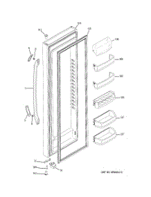 02 - Fresh Food Door parts for Ge Refrigerator GSS25QGTGBB from AppliancePartsPros.com