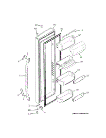 02 - Fresh Food Door parts for Ge Refrigerator DSD26DGWABG from AppliancePartsPros.com