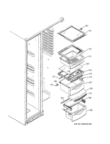 08 - Fresh Food Shelves parts for Ge Refrigerator DSD26DGWABG from AppliancePartsPros.com