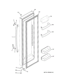 02 - Fresh Food Door parts for Ge Refrigerator GSS25WGTBBB from AppliancePartsPros.com
