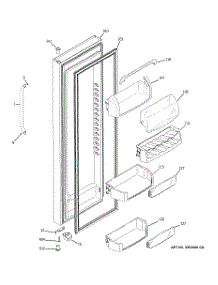 02 - Fresh Food Door parts for Ge Refrigerator GSS25TSWCSS from AppliancePartsPros.com