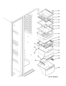 08 - Fresh Food Shelves parts for Ge Refrigerator LSS25XSWCSS from AppliancePartsPros.com
