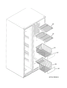05 - Freezer Shelves parts for Ge Refrigerator DSD26DGWCBG from AppliancePartsPros.com
