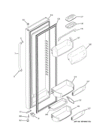 02 - Fresh Food Door parts for Ge Refrigerator GSE25MGTECSS from AppliancePartsPros.com