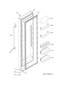 02 - Fresh Food Door parts for Ge Refrigerator GSS25QSWCSS from AppliancePartsPros.com