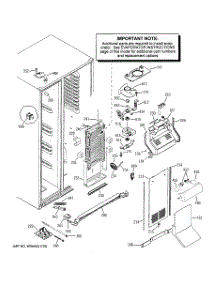 04 - Freezer Section parts for Ge Refrigerator PHE25PGTEFWW from AppliancePartsPros.com