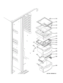 08 - Fresh Food Shelves parts for Ge Refrigerator GSS25QSWCSS from AppliancePartsPros.com