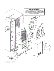 03 - Freezer Section parts for Ge Refrigerator GSS25WGTGBB from AppliancePartsPros.com