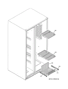 05 - Freezer Shelves parts for Ge Refrigerator GSS25WSTBSS from AppliancePartsPros.com