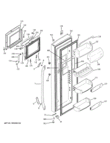02 - Fresh Food Door parts for Ge Refrigerator DSD26DHWCBG from AppliancePartsPros.com