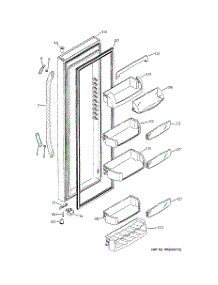 02 - Fresh Food Door parts for Ge Refrigerator GCF23KGWCBB from AppliancePartsPros.com