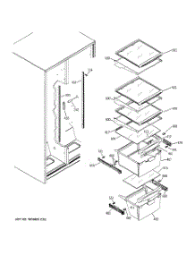 07 - Fresh Food Shelves parts for Ge Refrigerator GSH22IFTEBB from AppliancePartsPros.com