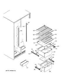 06 - Fresh Food Shelves parts for Ge Refrigerator GSS20DBTEWW from AppliancePartsPros.com