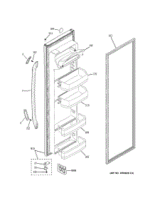 02 - Fresh Food Door parts for Ge Refrigerator ESL22JFWCBS from AppliancePartsPros.com