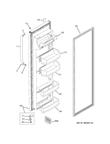 02 - Fresh Food Door parts for Ge Refrigerator ESH25JSWBSS from AppliancePartsPros.com