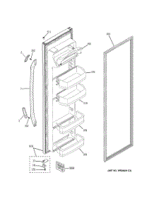 02 - Fresh Food Door parts for Ge Refrigerator ESH22JFWAWW from AppliancePartsPros.com