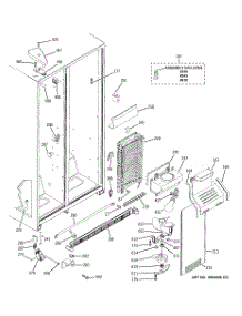03 - Freezer Section parts for Ge Refrigerator ESL25JFWABS from AppliancePartsPros.com