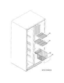05 - Freezer Shelves parts for Ge Refrigerator GCE23LGTBFLS from AppliancePartsPros.com