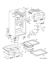 02 - Cabinet parts for Ge Refrigerator GTS17JBWERBB from AppliancePartsPros.com