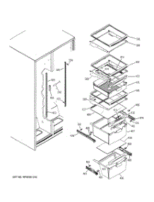 07 - Fresh Food Shelves parts for Ge Refrigerator ESH25JFWAWW from AppliancePartsPros.com