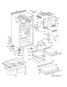 02 - Cabinet parts for Ge Refrigerator GTE16HBWKRWW from AppliancePartsPros.com
