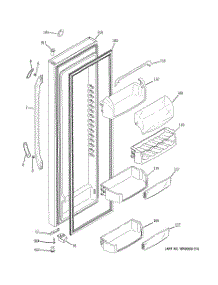 02 - Fresh Food Door parts for Ge Refrigerator DSF25KGTABG from AppliancePartsPros.com