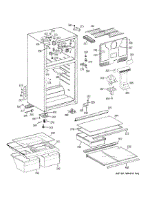 02 - Cabinet parts for Ge Refrigerator KTS18GBSARWW from AppliancePartsPros.com