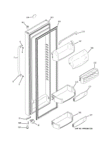 02 - Fresh Food Door parts for Ge Refrigerator GSL25XGWASS from AppliancePartsPros.com