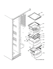 08 - Fresh Food Shelves parts for Ge Refrigerator DSF26DHWAWW from AppliancePartsPros.com