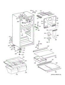 02 - Cabinet parts for Ge Refrigerator GTY18KYWARWW from AppliancePartsPros.com