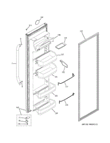 02 - Fresh Food Door parts for Ge Refrigerator GSE22KETAFSS from AppliancePartsPros.com