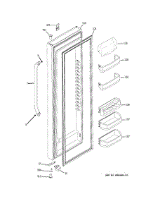 02 - Fresh Food Door parts for Ge Refrigerator ESS25QSWASS from AppliancePartsPros.com
