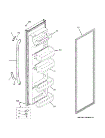 02 - Fresh Food Door parts for Ge Refrigerator GSH22IFTBCC from AppliancePartsPros.com