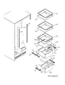 07 - Fresh Food Shelves parts for Ge Refrigerator GSH22IFTBCC from AppliancePartsPros.com
