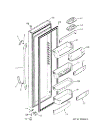 02 - Fresh Food Door parts for Ge Refrigerator GCE21MGTBFWW from AppliancePartsPros.com