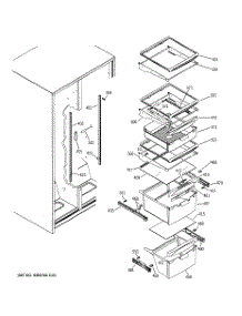 07 - Fresh Food Shelves parts for Ge Refrigerator GSH25JFTBBB from AppliancePartsPros.com