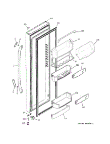 02 - Fresh Food Door parts for Ge Refrigerator GCE21ZGTBFWW from AppliancePartsPros.com