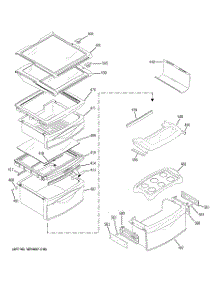 09 - Fresh Food Shelves parts for Ge Refrigerator GSS25LSWASS from AppliancePartsPros.com