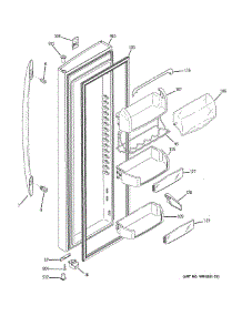 Fresh Food Door parts for Ge Refrigerator CSW25LSWASS from AppliancePartsPros.com