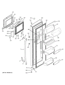 02 - Fresh Food Door parts for Ge Refrigerator DSD26DHWABG from AppliancePartsPros.com